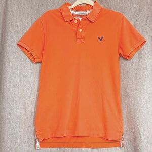 American Eagle Outfitters Vintage Fit Eagle Polo S 100% Cotton Logo Preppy Y2K